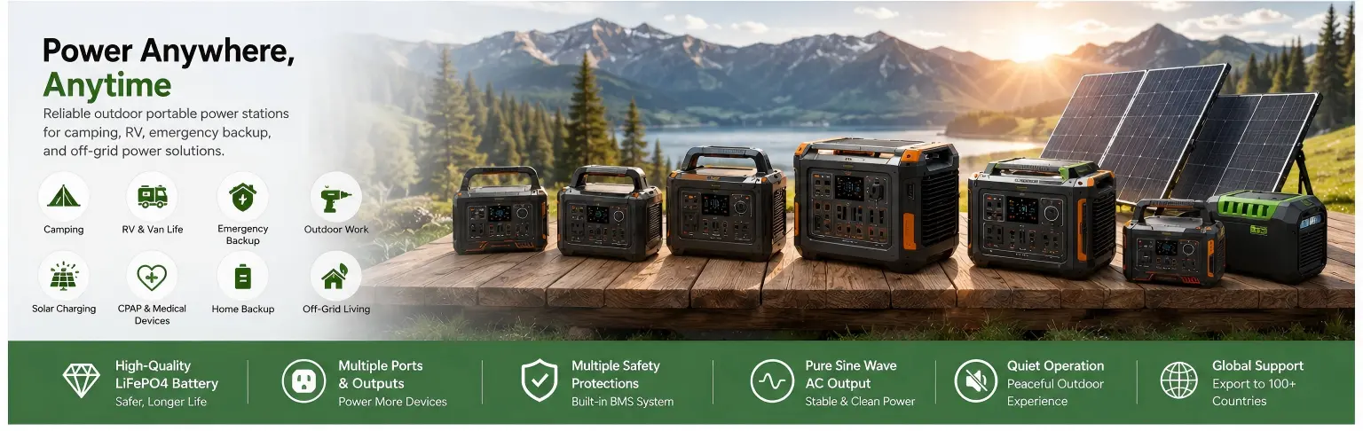 Best portable power station for camping with solar charging, LiFePO4 battery systems, outdoor power supply, RV travel, and emergency backup applications