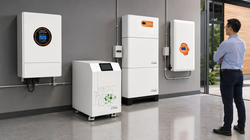 Different types of residential battery systems for B2B comparison