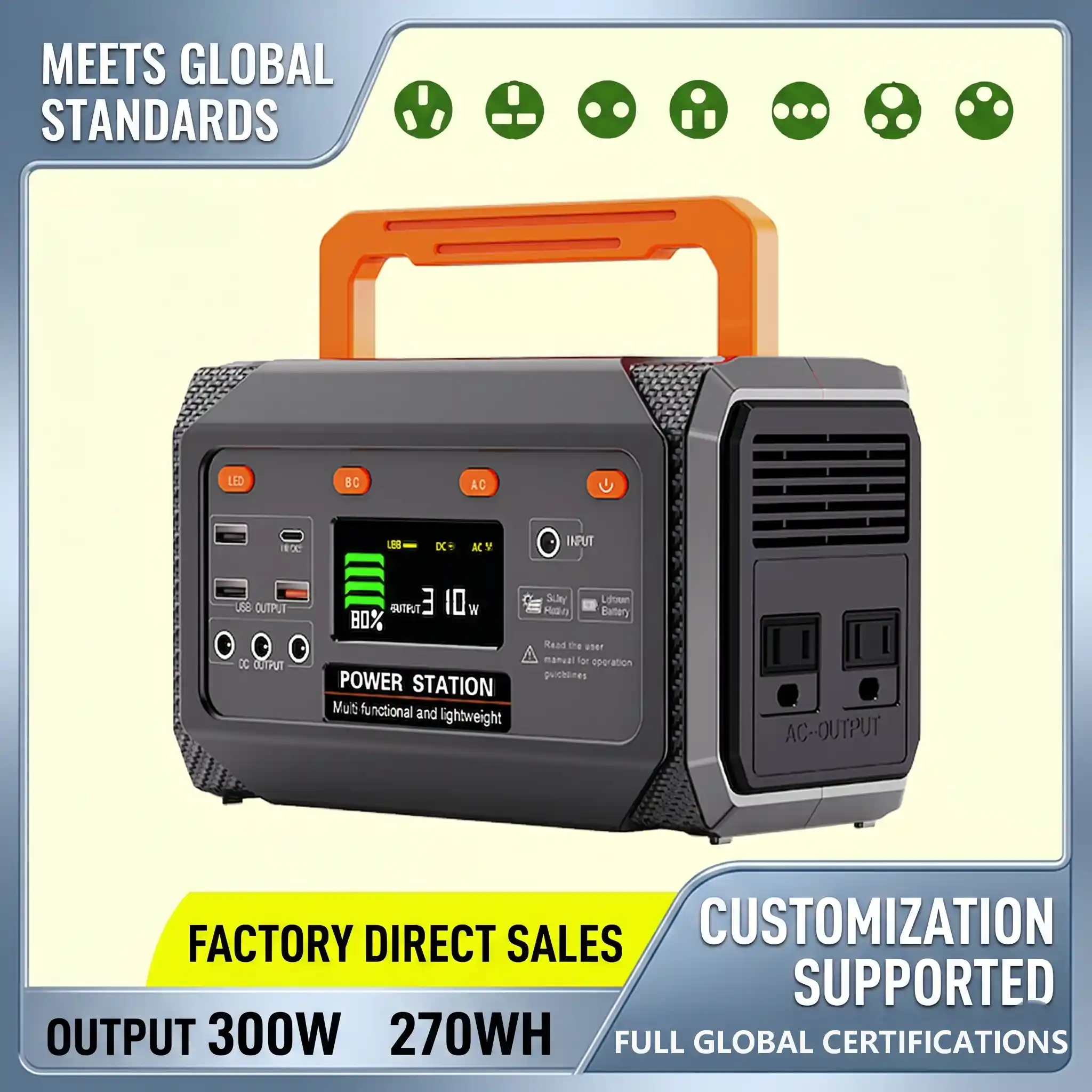 300W 270Wh Mini Portable Power Station – Detailed Images (2)