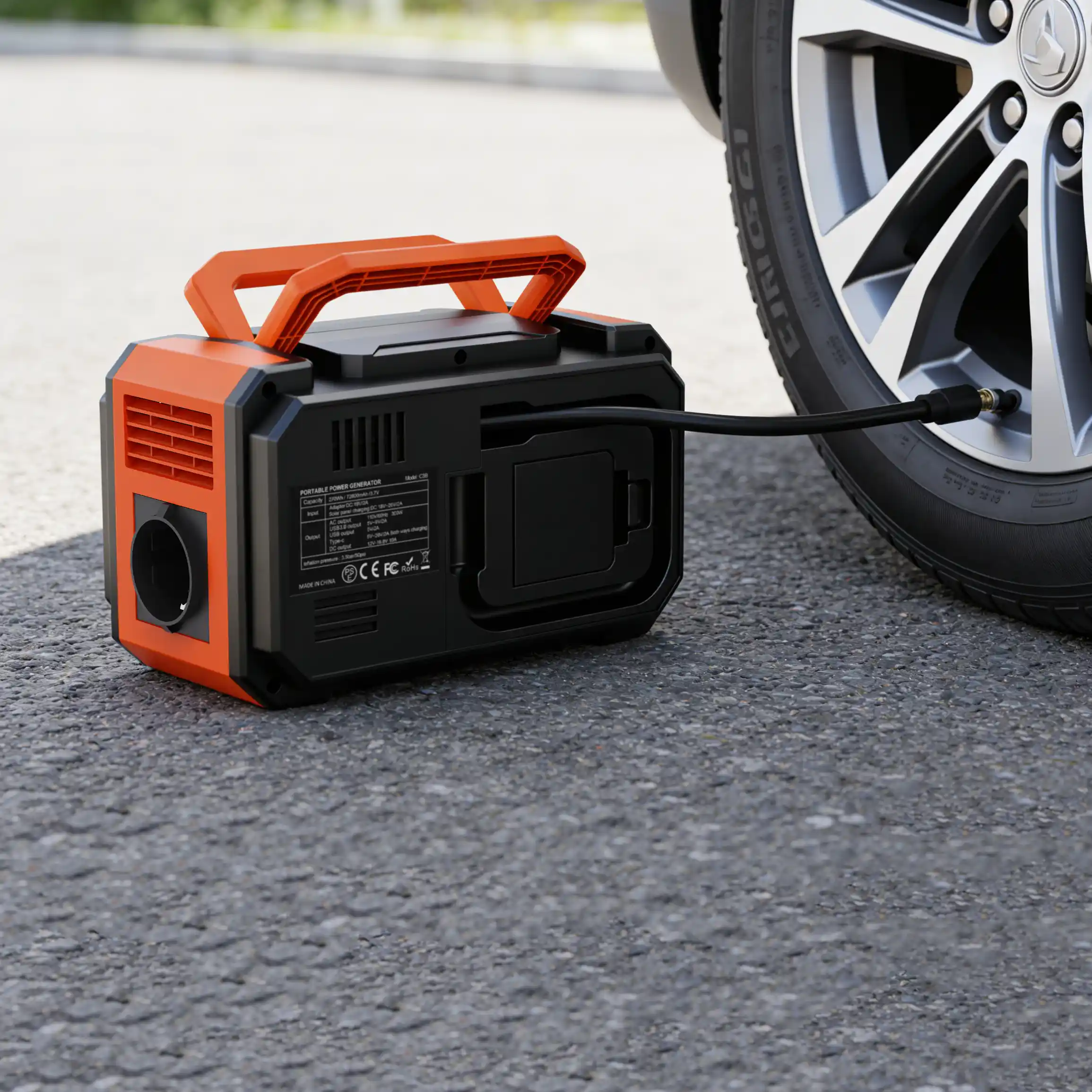 300W Outdoor Portable Power Station with Air Pump 270Wh Battery Product Details 5
