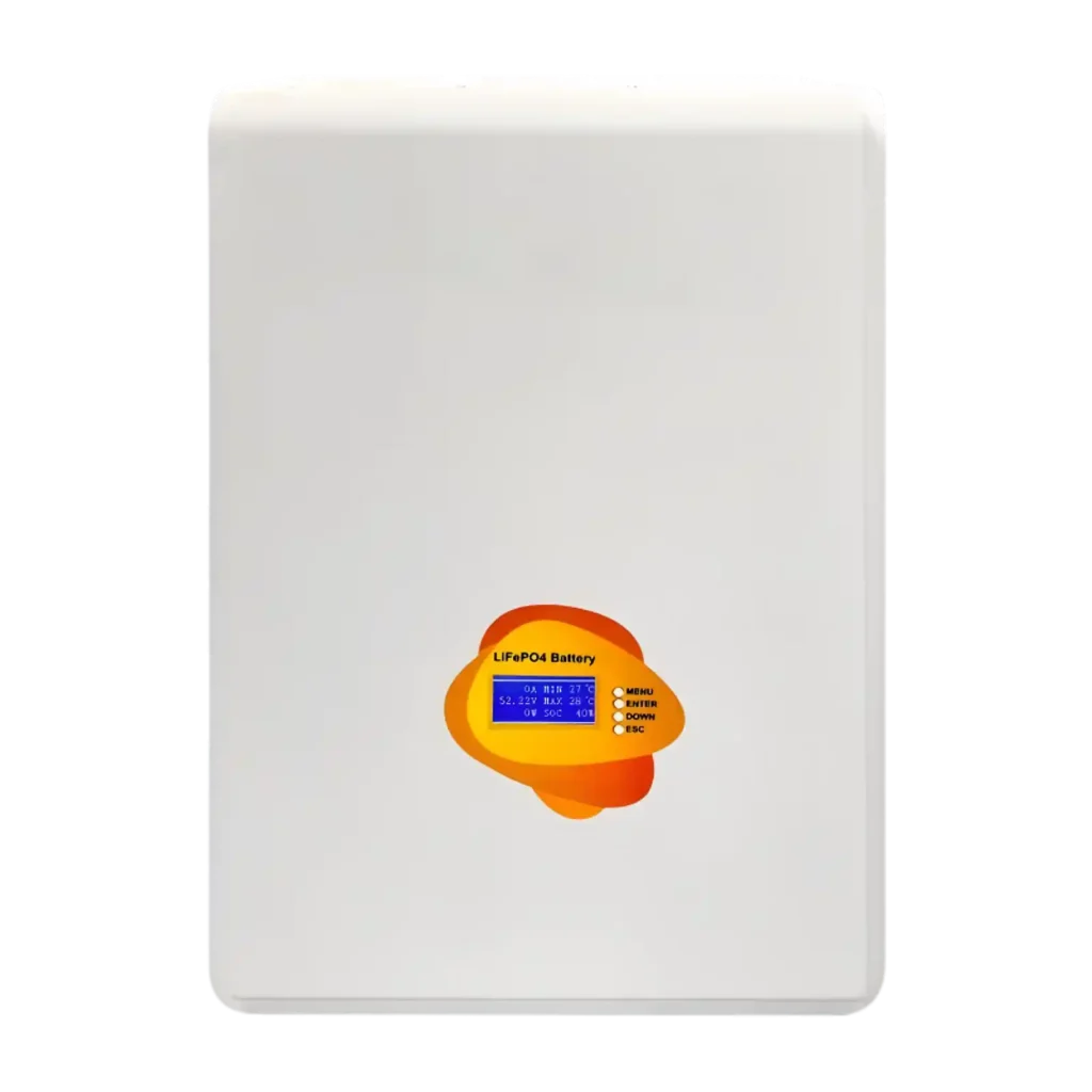 51.2V 100Ah Wall-Mounted LiFePO4 Battery System for Home Solar Energy Storage Backup