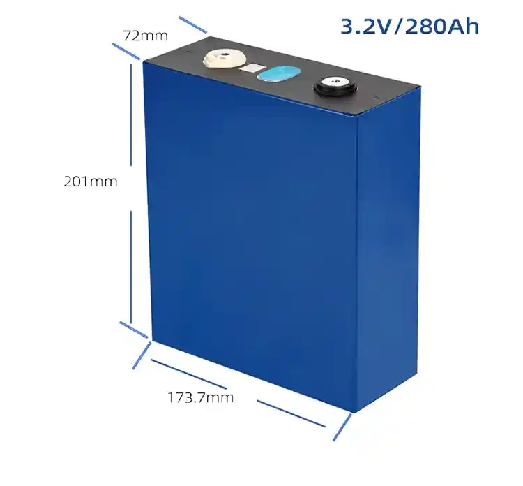 Detailed images of the 280Ah 3.2V LiFePO4 prismatic battery cell for solar energy storage (2)