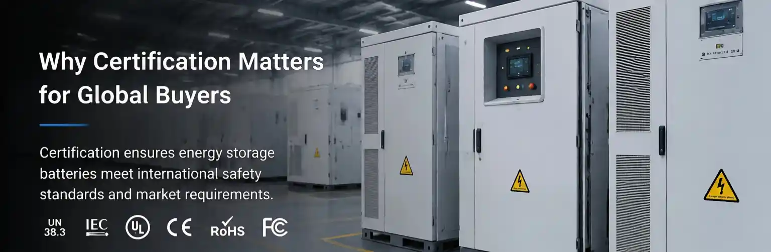 Energy storage battery certification requirements for global buyers and international market compliance
