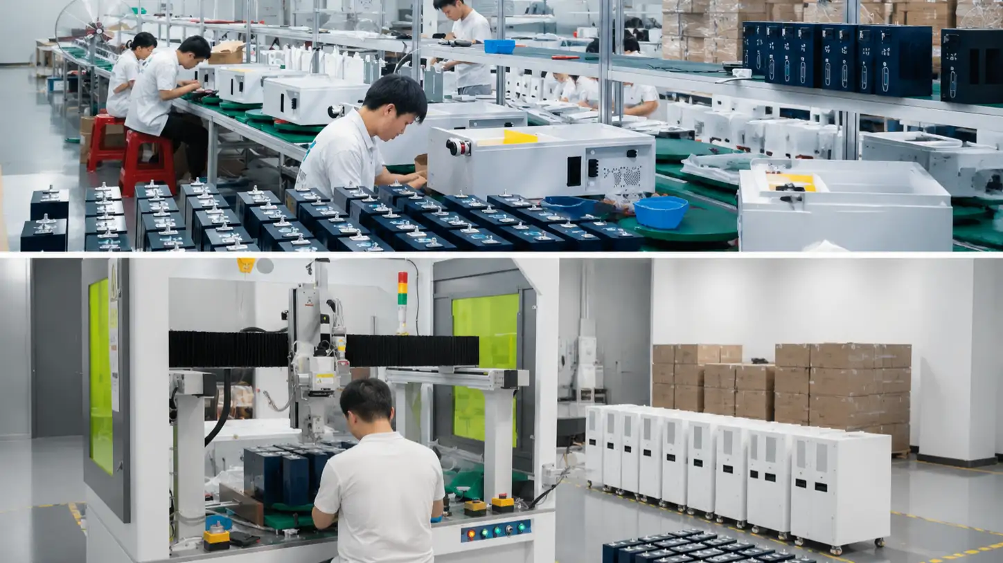 Battery pack assembly workshop