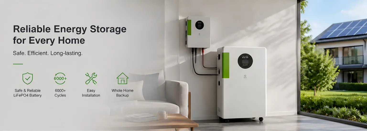Home energy storage battery system for reliable residential backup power