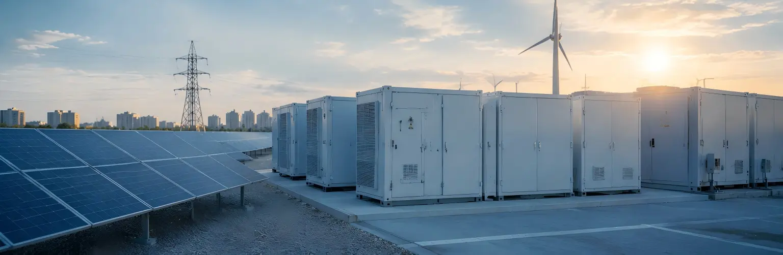 Industrial BESS energy storage containers with solar panels demonstrating renewable energy storage solutions for commercial projects