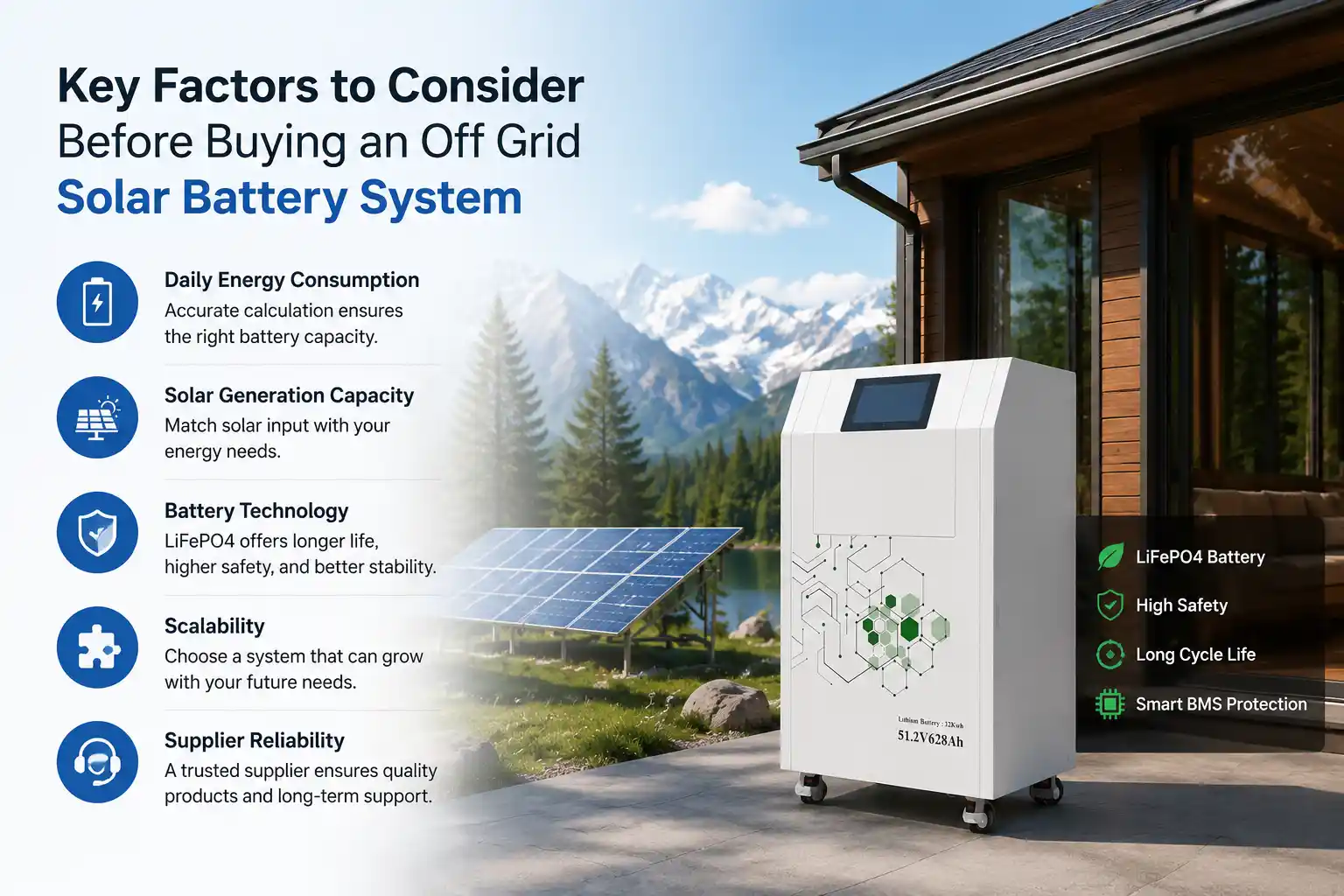 Key Factors to Consider Before Buying an Off Grid Solar Battery System