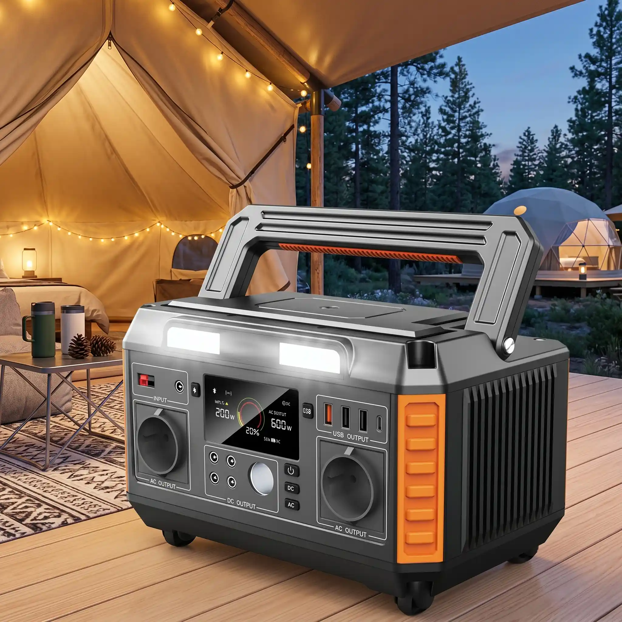 Solar 600W Portable Power Station 520Wh Battery Detail Images (1)