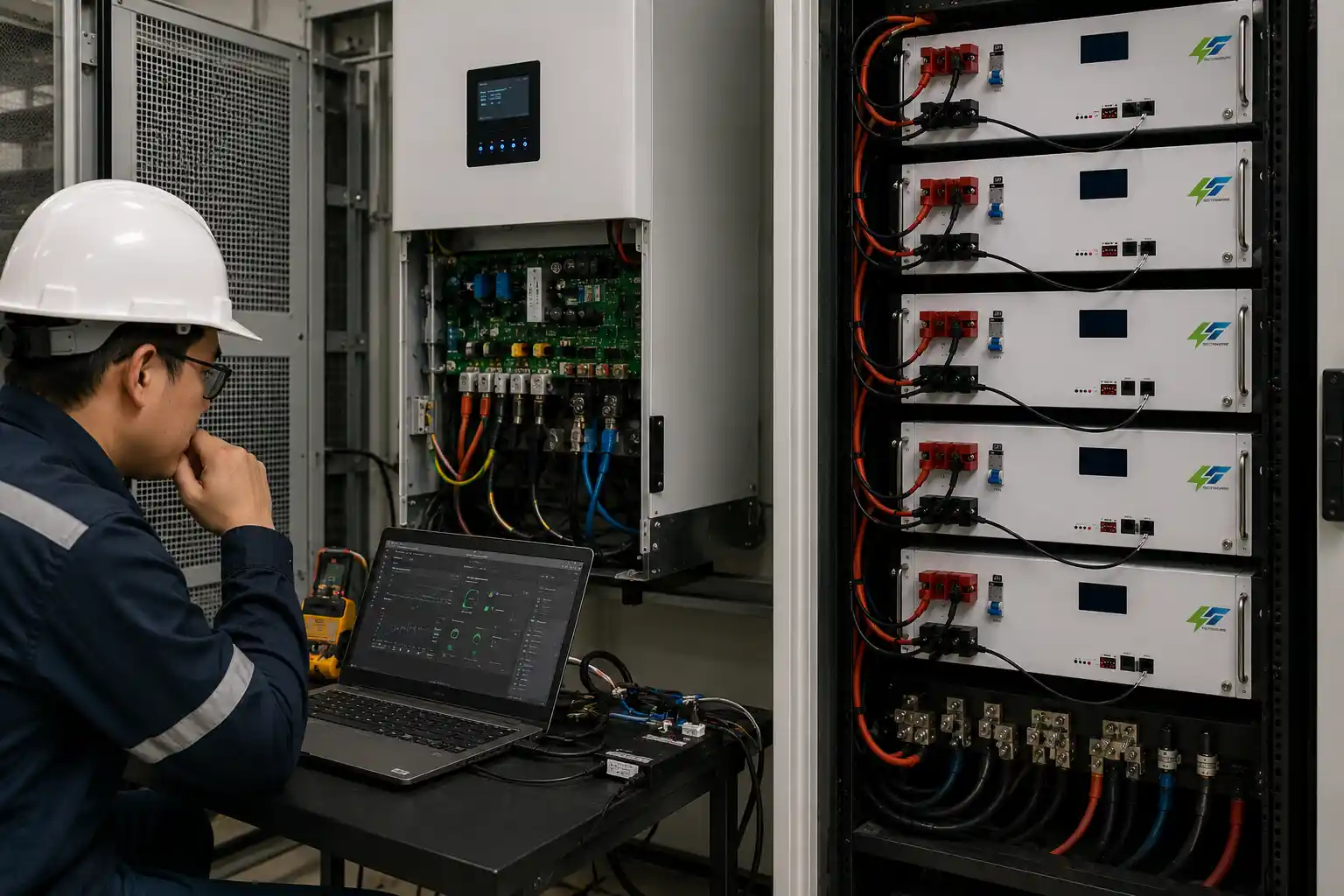 Testing BMS inverter compatibility in an energy storage system
