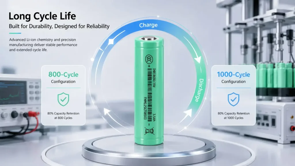 18650 3300–3500mAh Lithium-Ion Battery Cell Product Details (3)
