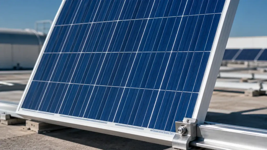 330W polycrystalline solar panel frame and installation detail