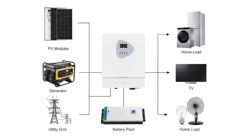4kW 6.2kW 24V 48V MPPT Hybrid Solar Inverter Product Details (1)