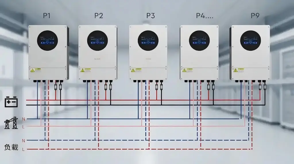 6.6kW–10.6kW 48V IP66 Hybrid Solar Inverter Detail Images 2