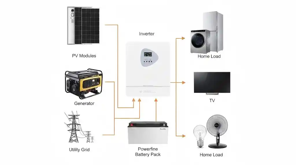 8.6kW11kW 48V Hybrid Solar Inverter with Dual MPPT Detail Images (5)