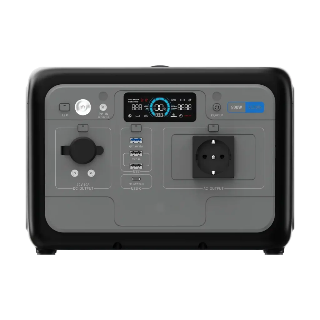 P800 800W Portable Power Station 512Wh LiFePO4 Battery US/EU