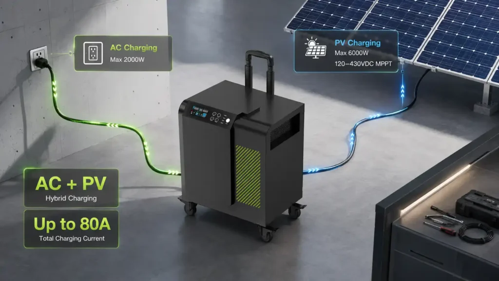 BH0505C 5000W Portable Power Station with 5120Wh LiFePO4 Battery Product Details (3)