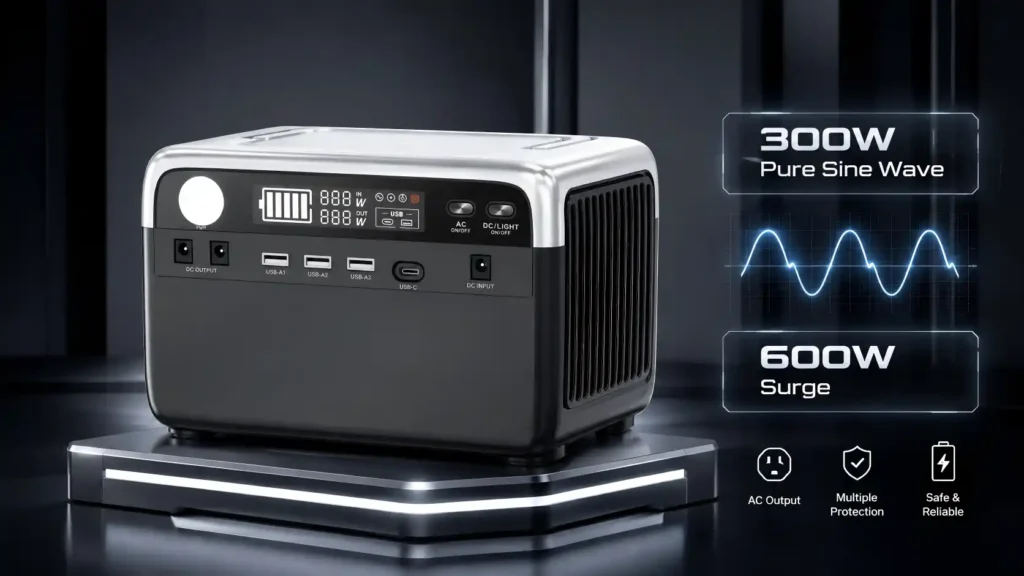 BP030D 300W Pure Sine Wave Portable Power Station Product Details (2)