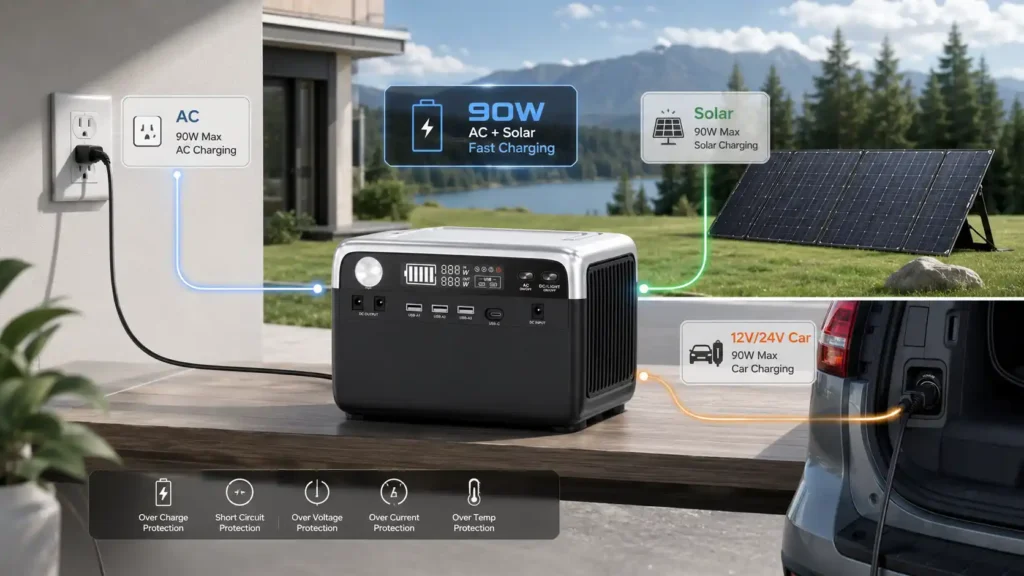 BP030D 300W Pure Sine Wave Portable Power Station Product Details (3)