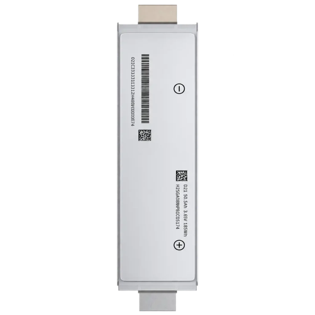 D25 50.5Ah 3.65V 185Wh NMC Battery Cell