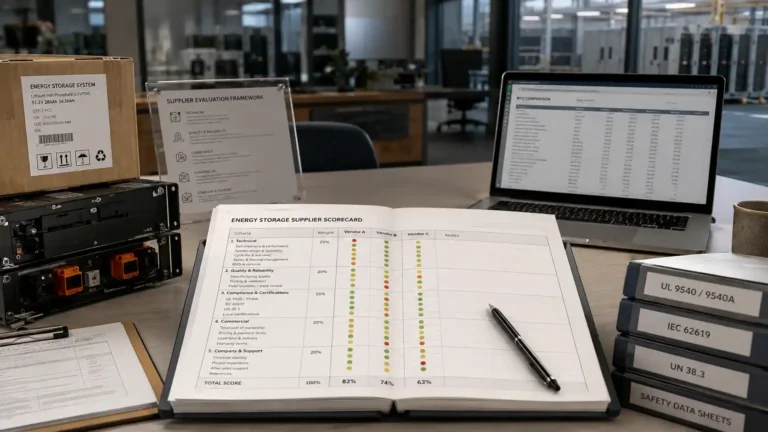 Energy Storage Supplier Scorecard: 15 RFQ Check