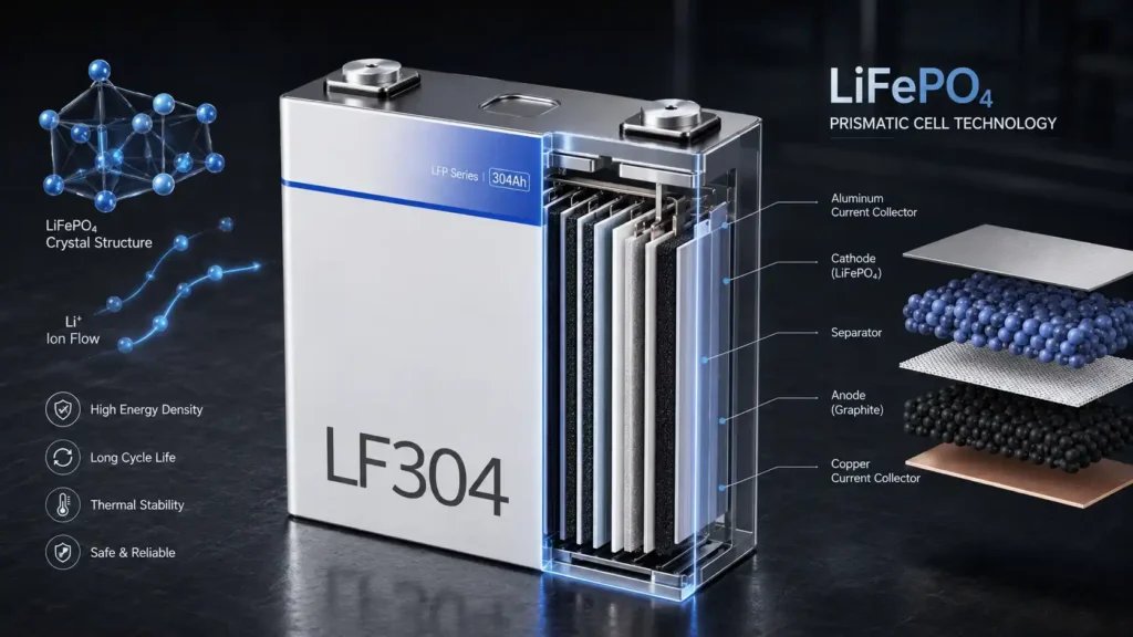 LF304 304Ah LiFePO4 Prismatic Battery Cell Product Details (1)