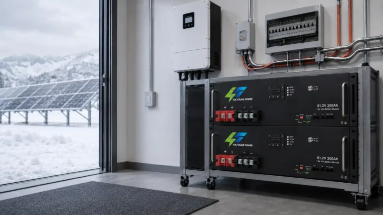 LiFePO4 cold weather charging for solar energy storage