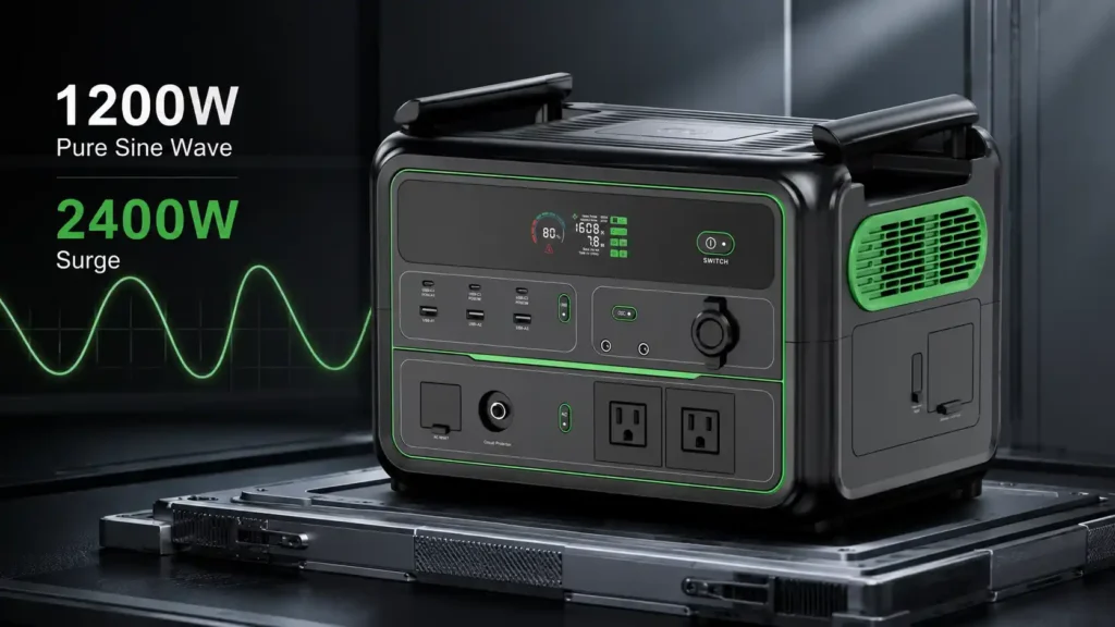 Portable power station BP120B 1200W for outdoor (2)