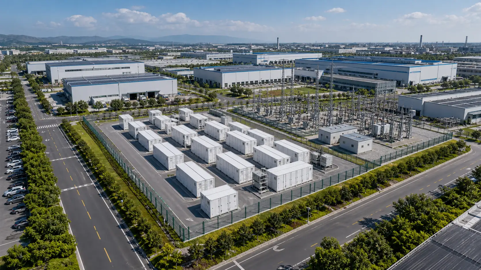 Industrial park energy storage platform serving multiple factory loads and grid support