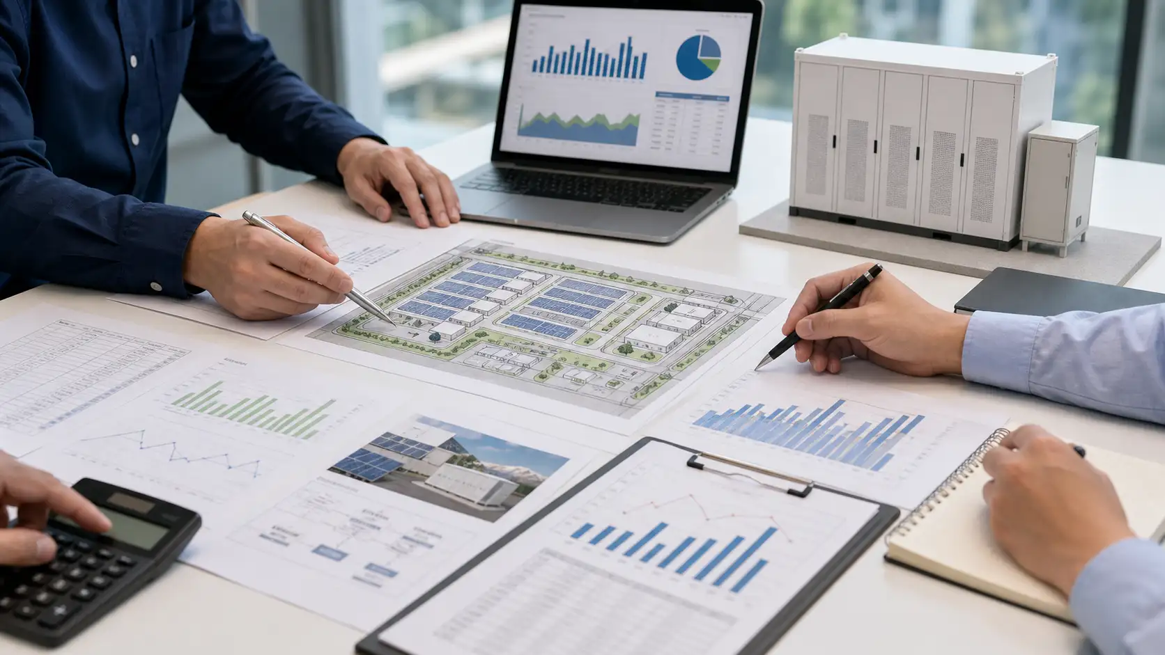 Energy storage project requirement review with load profile tariff PV and site data planning