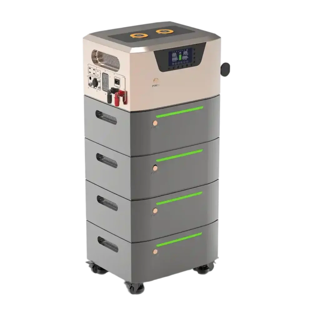 Stacked Energy Storage Lifepo4 Battery 51.2V 48V 400Ah Lithium Battery 20KWh ESS With 5KW Solar Inverter