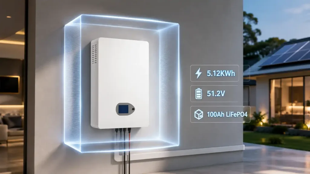 5KW 5.12KWh 51.2V 100Ah LiFePO4 Powerwall Product Details (3)