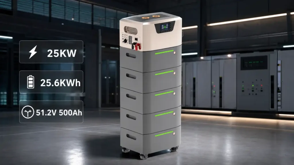 All In One Stackable ESS 25KW Lithium Battery Energy Storage System (3)