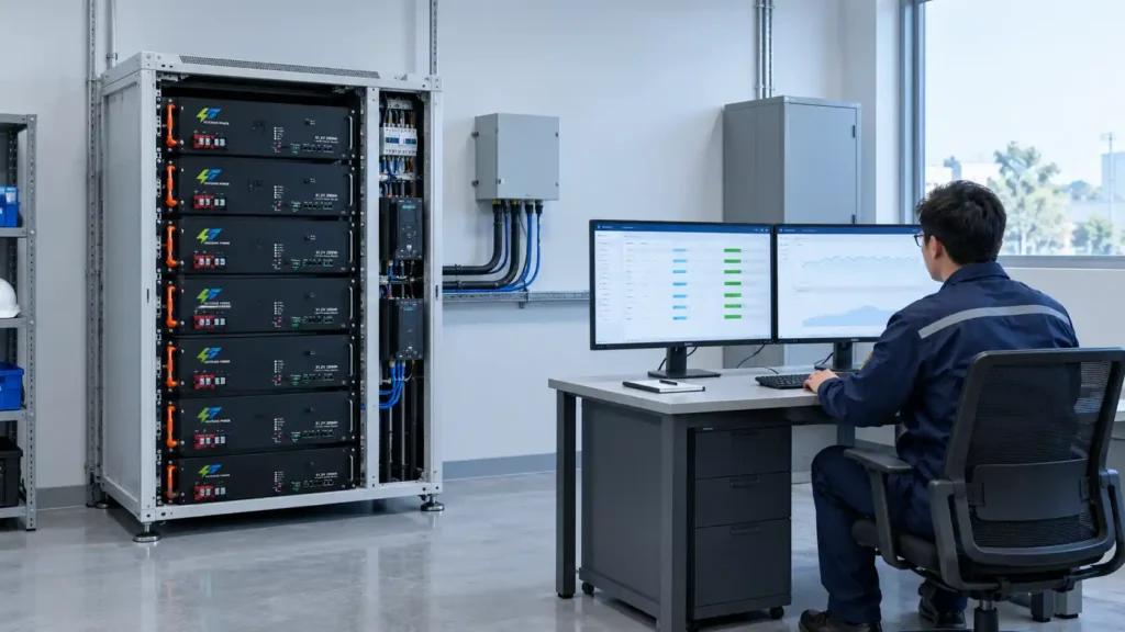 Battery SOC and SOH monitoring for a LiFePO4 energy storage system