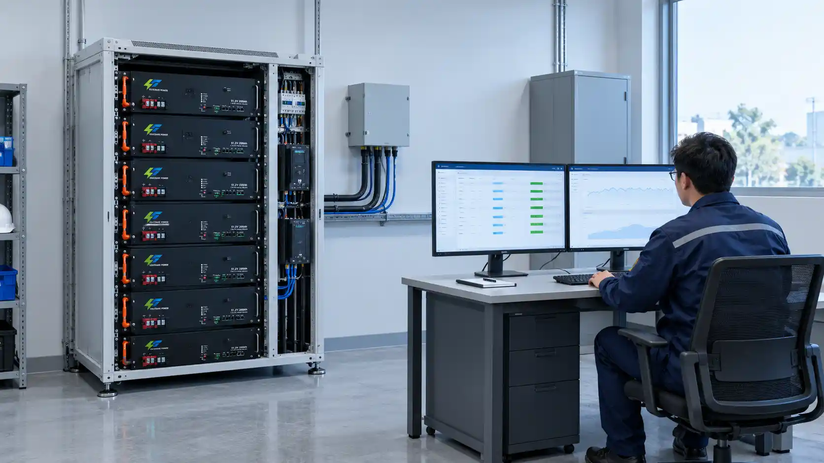 Battery SOC and SOH monitoring for a LiFePO4 energy storage system