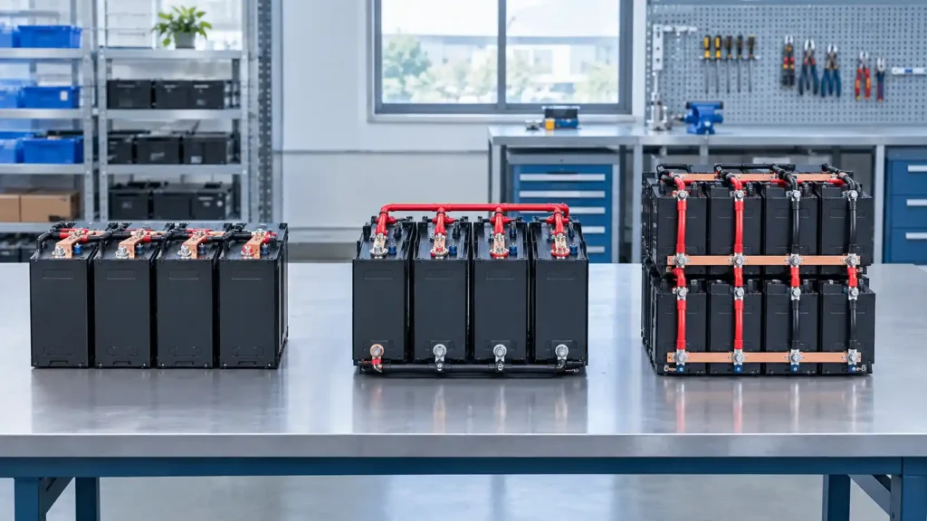 Comparison of series parallel and series-parallel battery connections