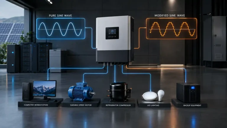 pure sine wave vs modified sine wave inverter comparison for energy storage systems