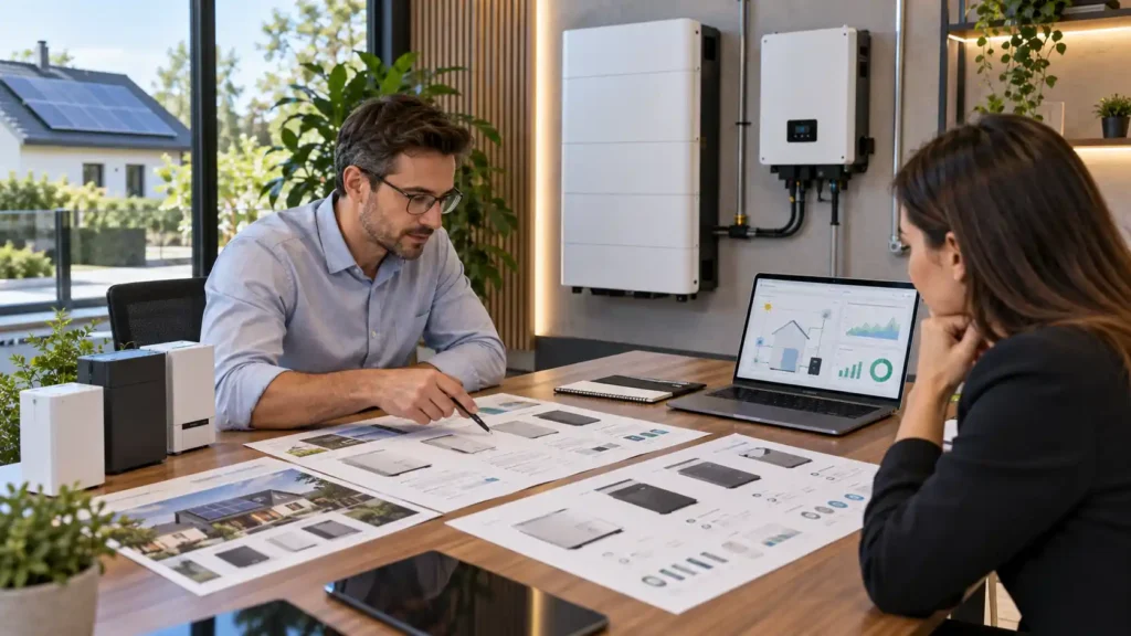 Energy storage buyer evaluating Powerwall alternatives based on battery capacity, inverter, and specifications