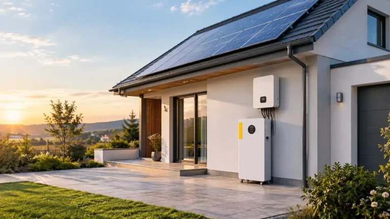 Home solar battery backup system with rooftop solar panels