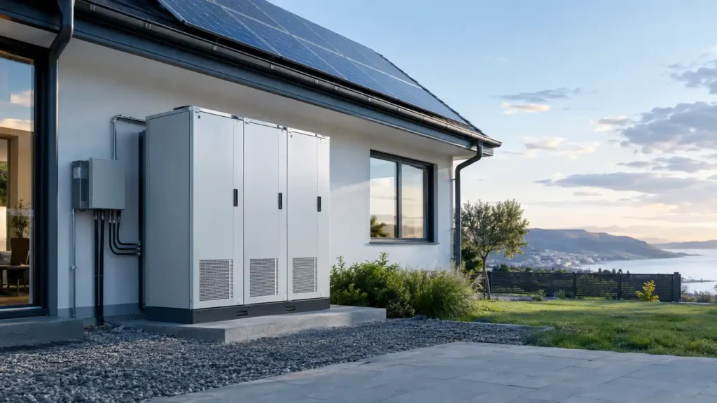 LiFePO4 battery energy storage system for solar power and depth of discharge