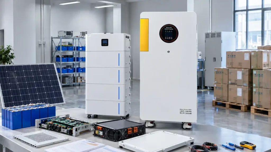 Residential solar battery backup configurations with integrated and separate inverters